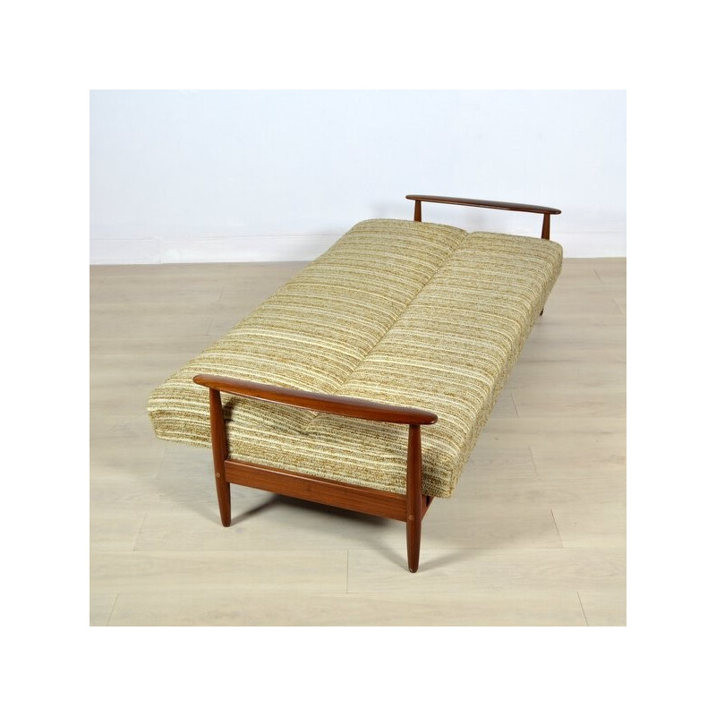 Convertible Scandinavian sofa in teak - 1960s