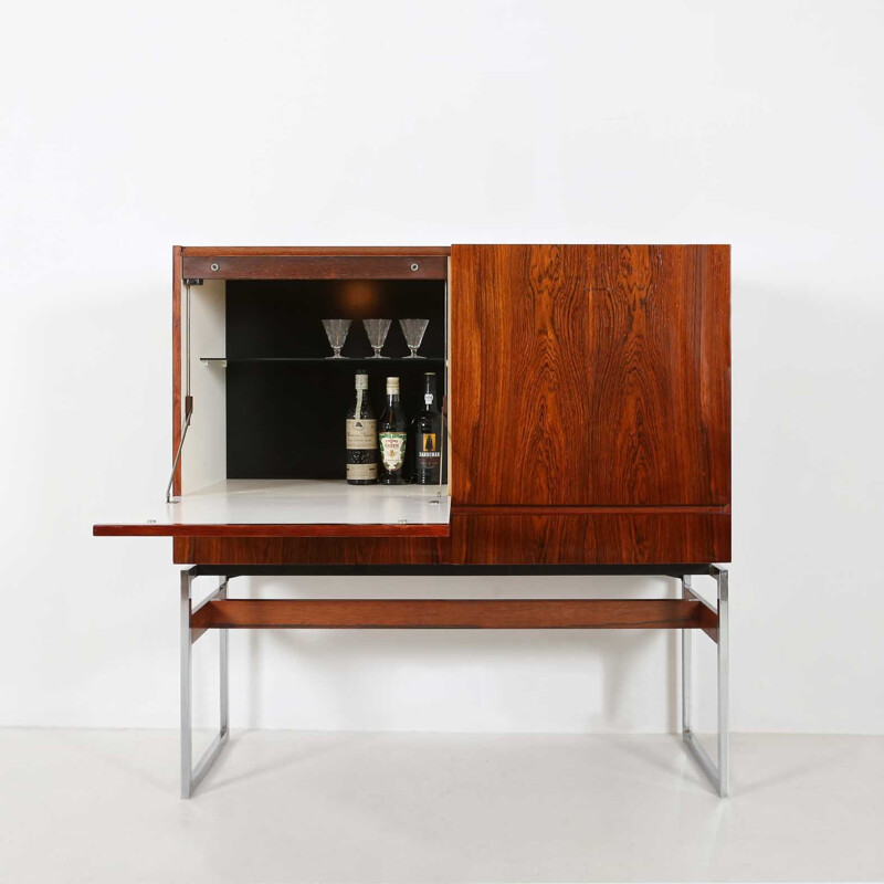 Vintage Rosewood bar cabinet by Rudolf Bernd Glatzel