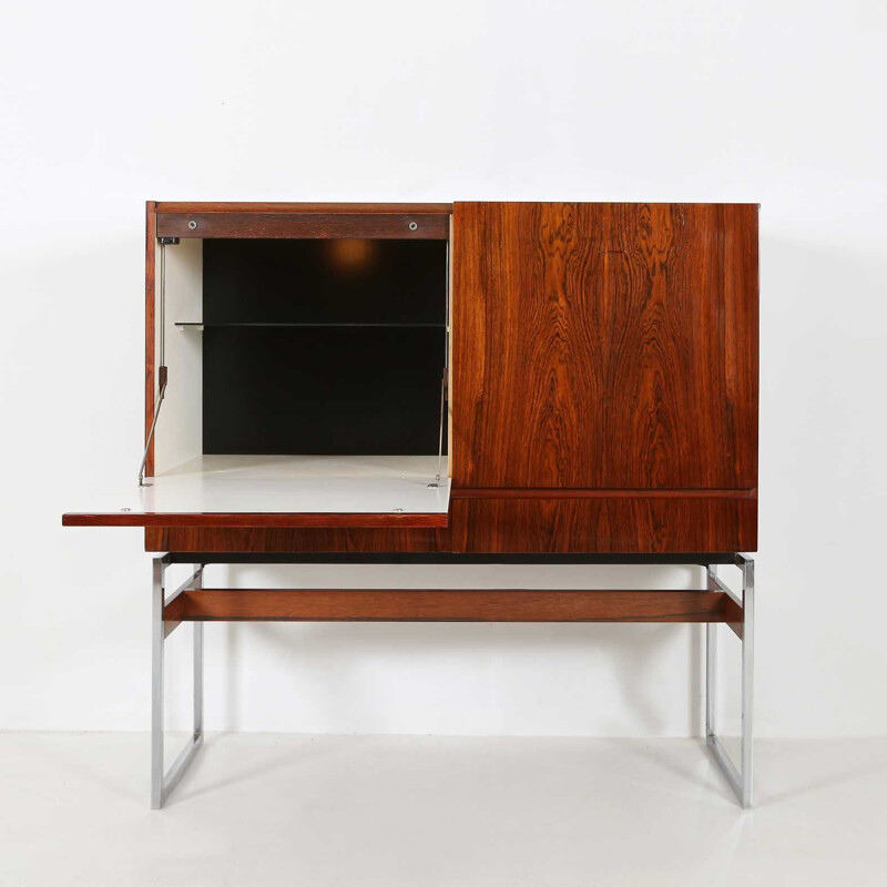 Vintage Rosewood bar cabinet by Rudolf Bernd Glatzel