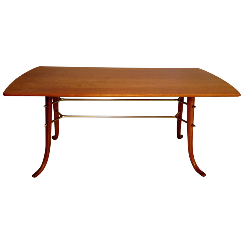 Table basse rectangulaire en érable - années 50