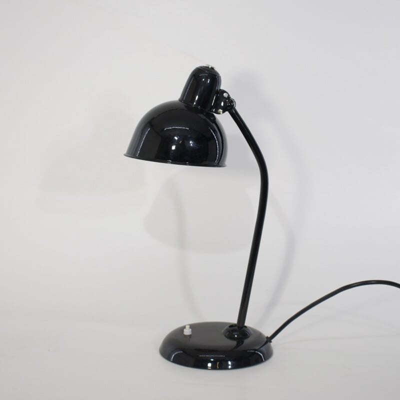 Vintage zwart stalen bureaulamp model 6556 "Christian Dell" van het Weimar Bauhaus, 1930