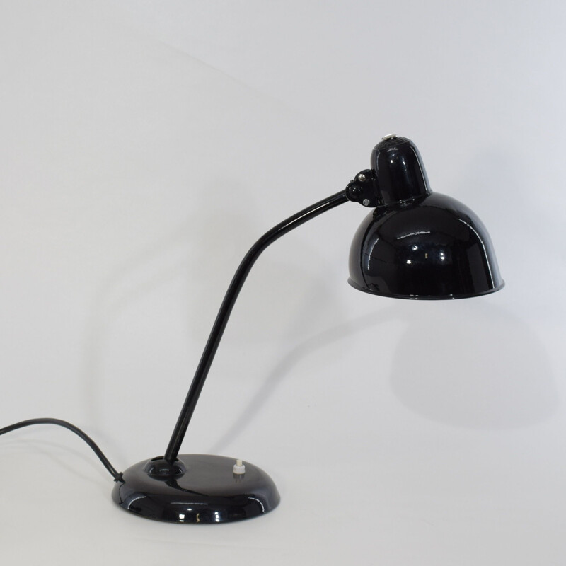 Vintage black steel desk lamp model 6556 "Christian Dell" from the Bauhaus in Weimar, 1930