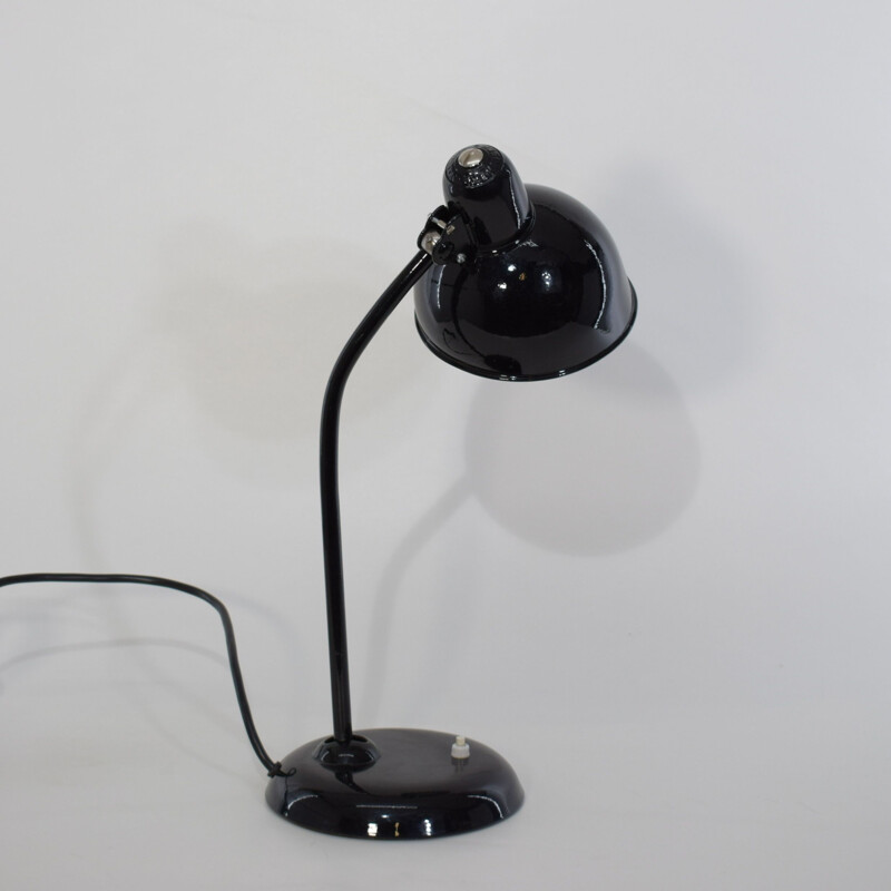 Vintage black steel desk lamp model 6556 "Christian Dell" from the Bauhaus in Weimar, 1930