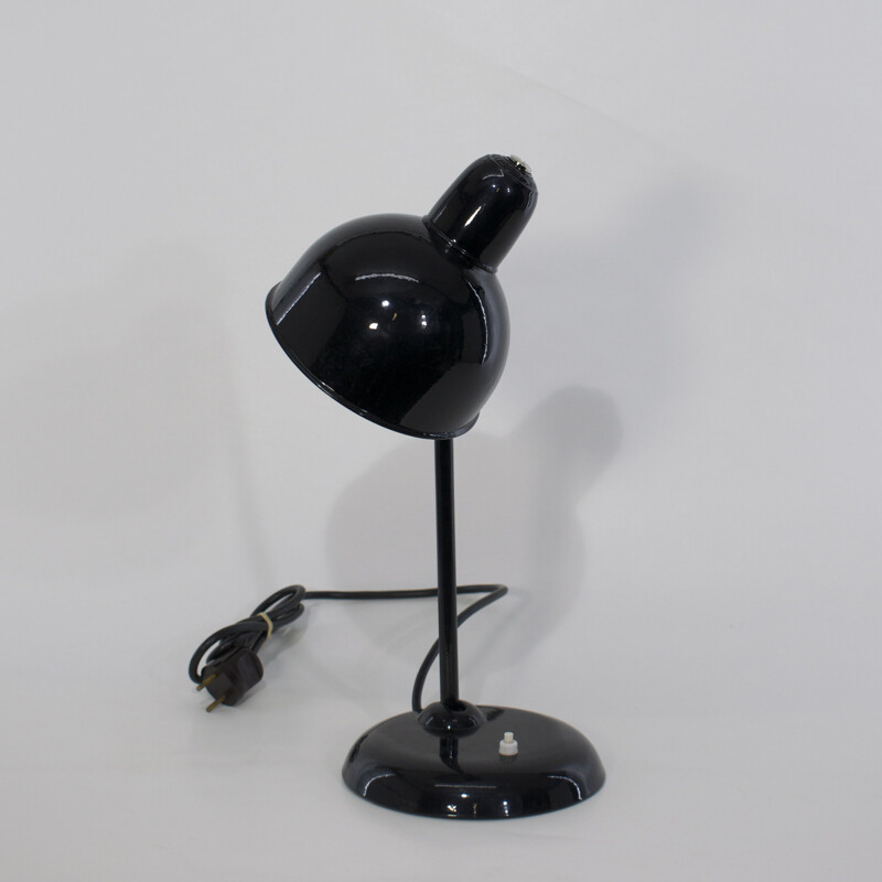 Vintage black steel desk lamp model 6556 "Christian Dell" from the Bauhaus in Weimar, 1930