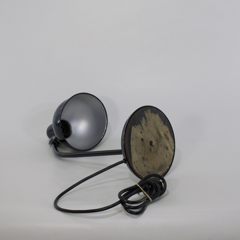 Vintage black steel desk lamp model 6556 "Christian Dell" from the Bauhaus in Weimar, 1930