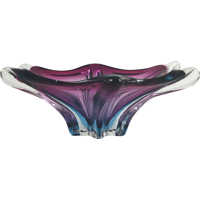 Vintage Murano Glass Bowl Centerpiece, Italy 1960s