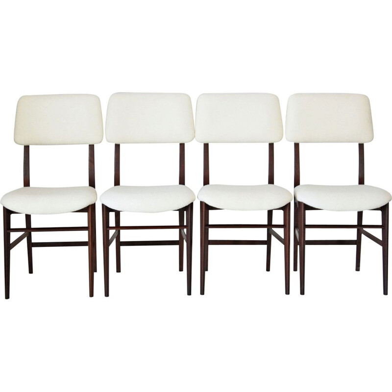 Set of 4 vintage dining chairs by Vittorio Dassi, Italian 1960s