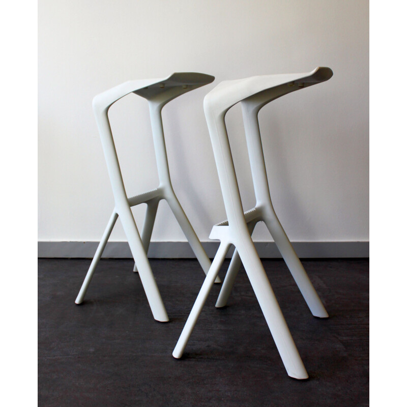 Pair of vintage Miura bar stools by Konstantin Grcic for Plank 2005s