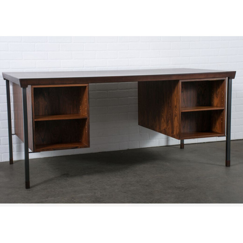 Vintage rosewood desk Peter Hvidt and Orla Molgaard-Nielsen, Scandinavian 1960s