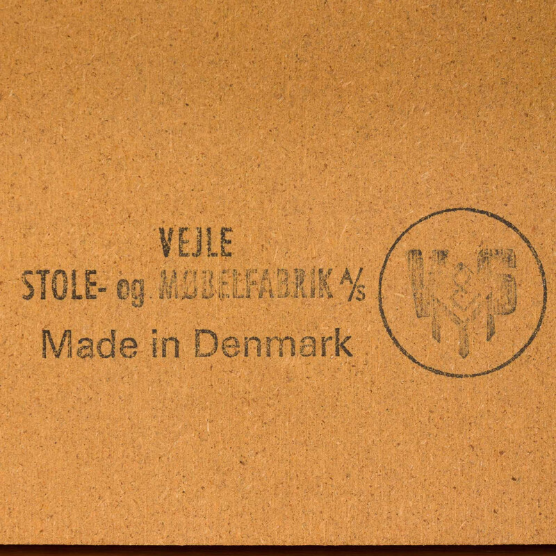 Vintage oak dinning extension table rectangular Vejle Mobelfabrik by Henning Kjaernulf, Denmark 1960s