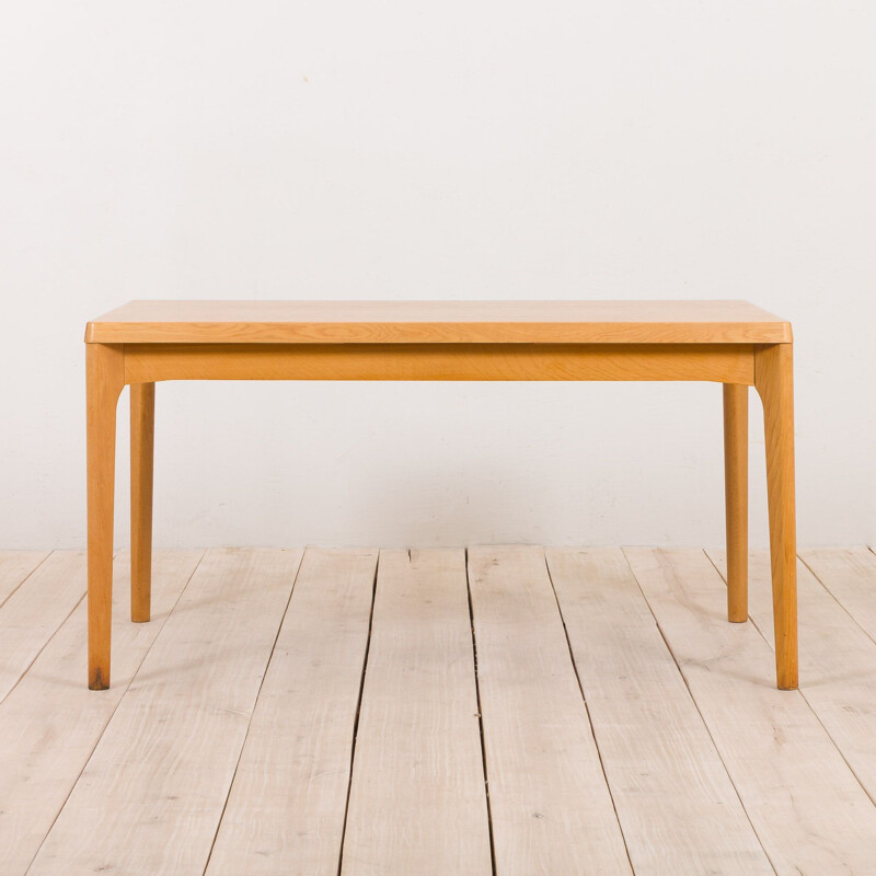 Vintage oak dinning extension table rectangular Vejle Mobelfabrik by Henning Kjaernulf, Denmark 1960s