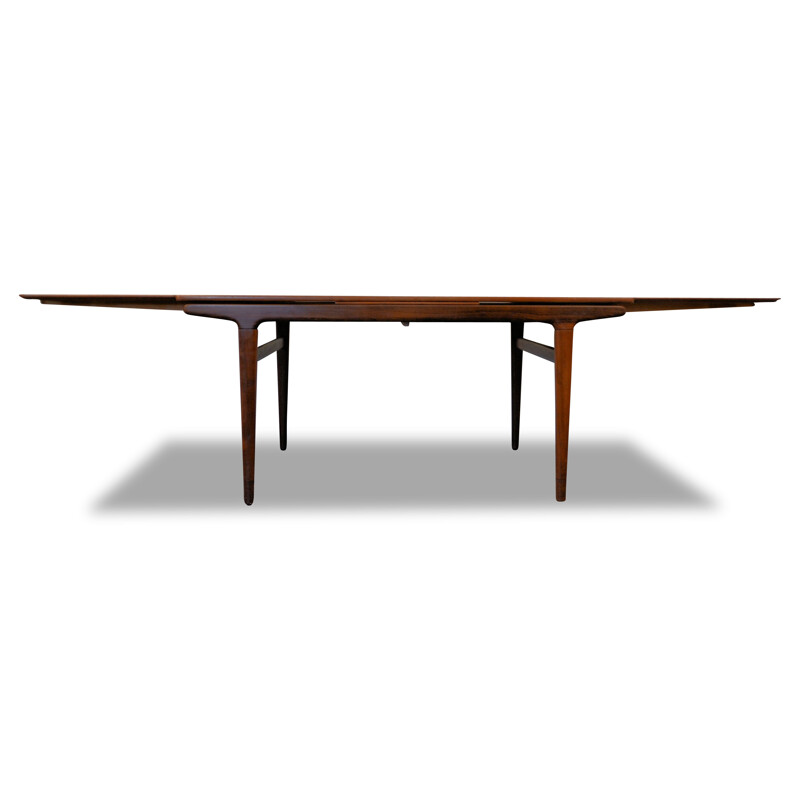 Extendable Uldum Møbelfabrik dining table in teak, Johannes ANDERSEN - 1960s