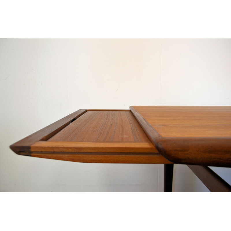 Extendable Uldum Møbelfabrik dining table in teak, Johannes ANDERSEN - 1960s