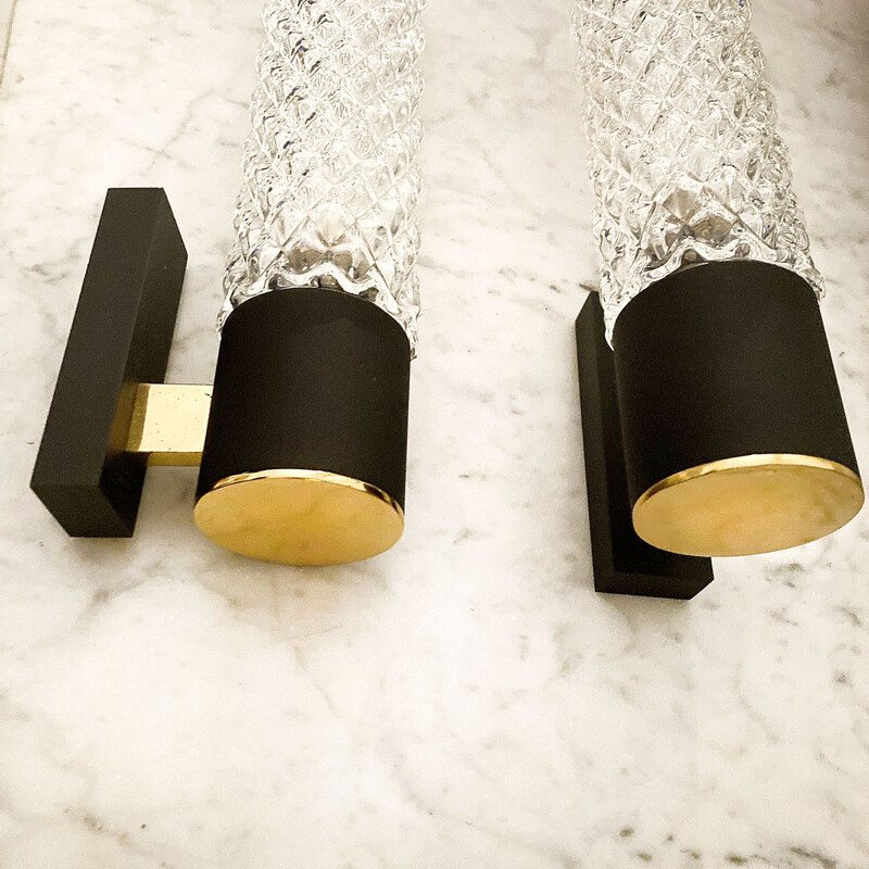 Vintage wall lamps by Arlus 1950