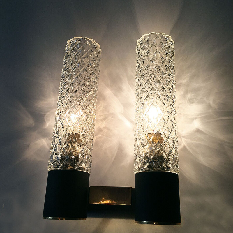 Vintage dubbele wandlamp Arlus 1960