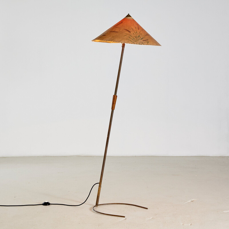 Vintage Brass Floor Lamp 1930s