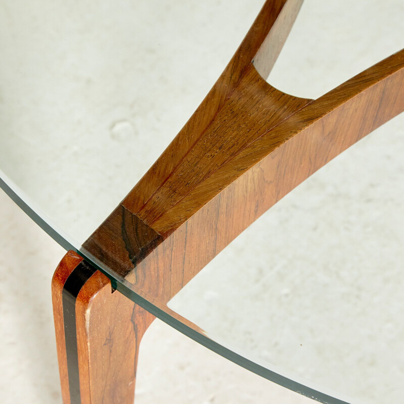 Mesa de café Vintage Rosewood de Sven Ellekaer para Christian Linneberg, 1960