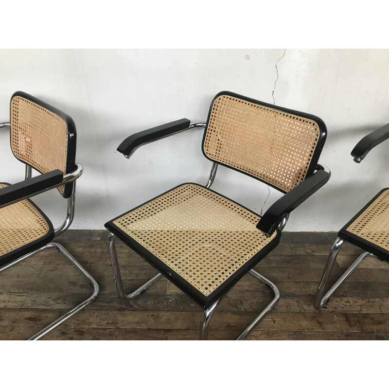 Lot de 6 chaises vintage s64 de Marcel breuer, Italie 1970