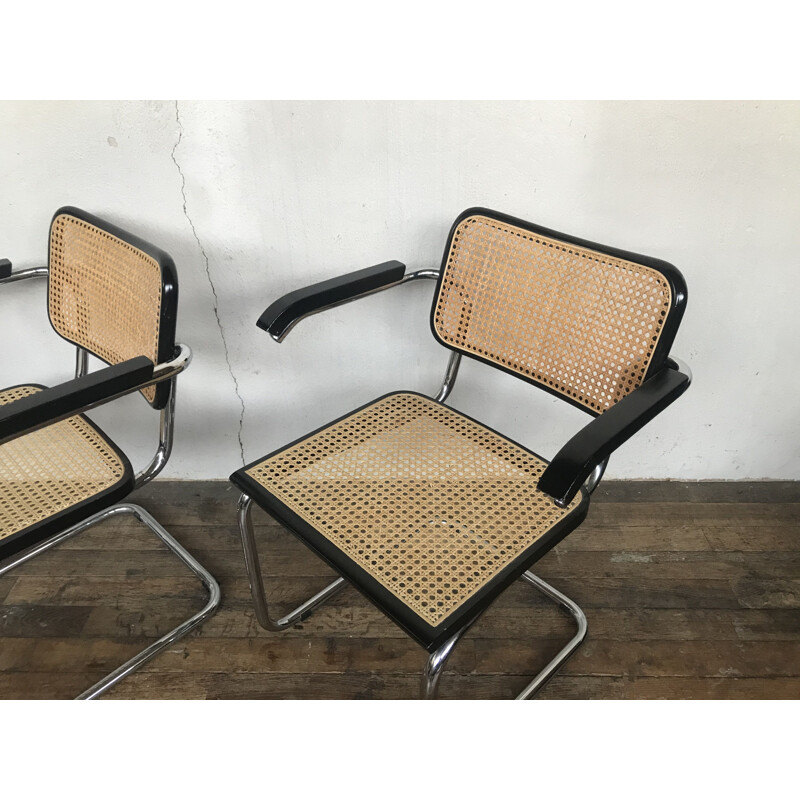 Lot de 6 chaises vintage s64 de Marcel breuer, Italie 1970