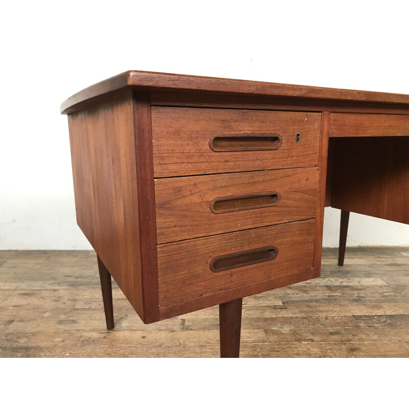 Vintage teak boomerang desk, Denmark 1960s