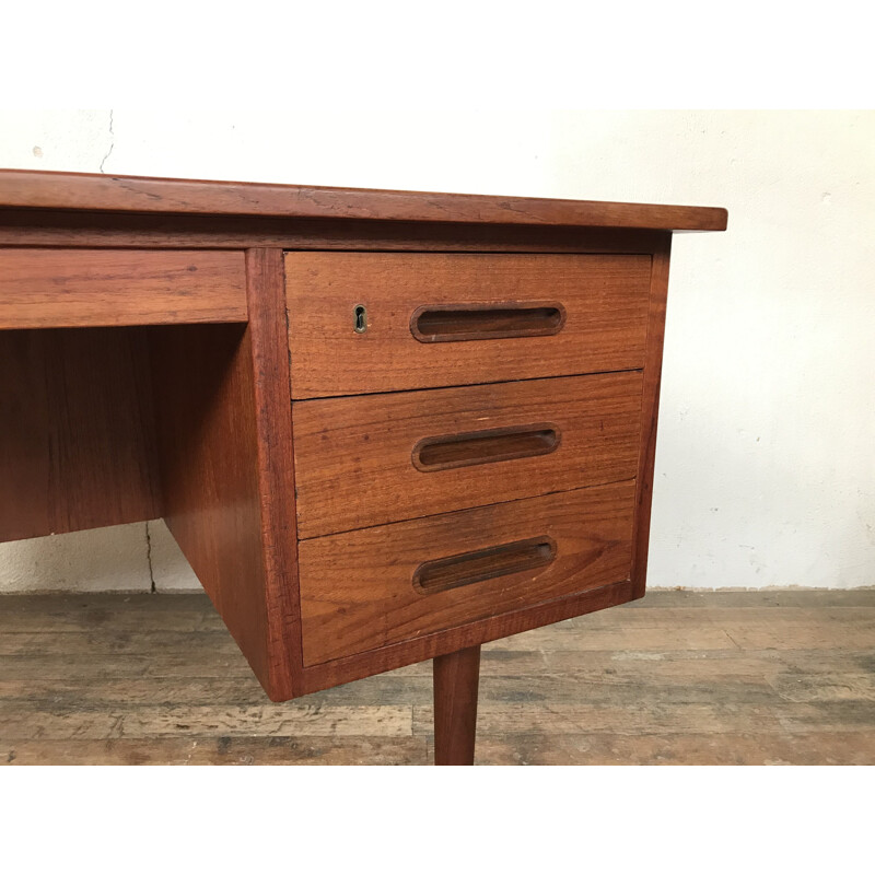 Vintage teak boomerang desk, Denmark 1960s