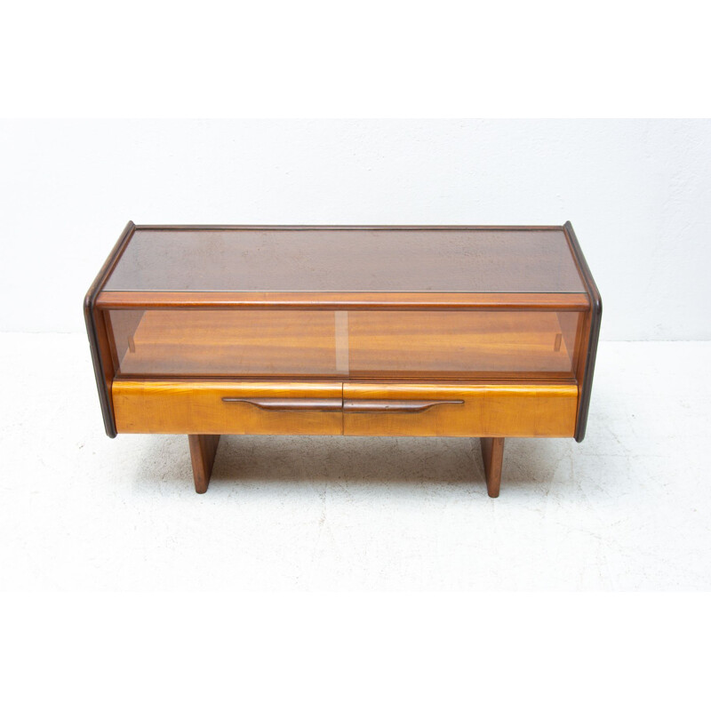 Vintage side table or glazed cabinet, Czechoslovakia 1960s