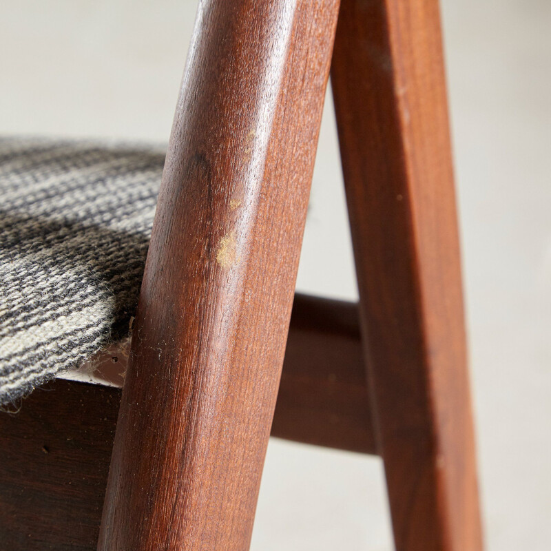 Set of 4 vintage Model 71 Teak Dining Chairs by Henning Kjærnulf for Boltings Stolefabrik, Denmark 1960s