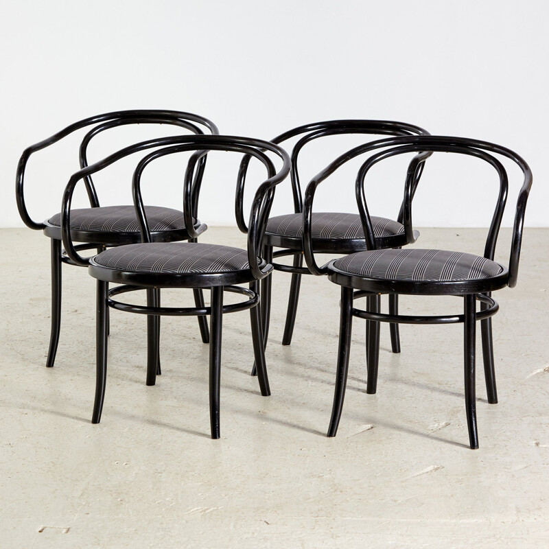 Set of 4 vintage Model 29 Dining Armchairs by August Thonet for Gebrüder Thonet Vienna GmbH 1960s
