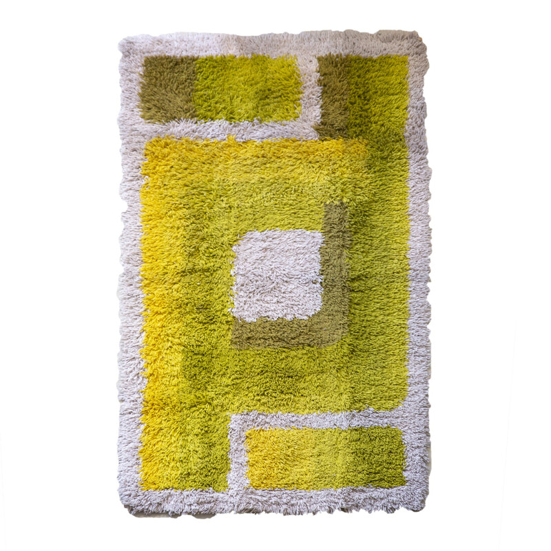 Desso "Tetris" alfombra vintage verde