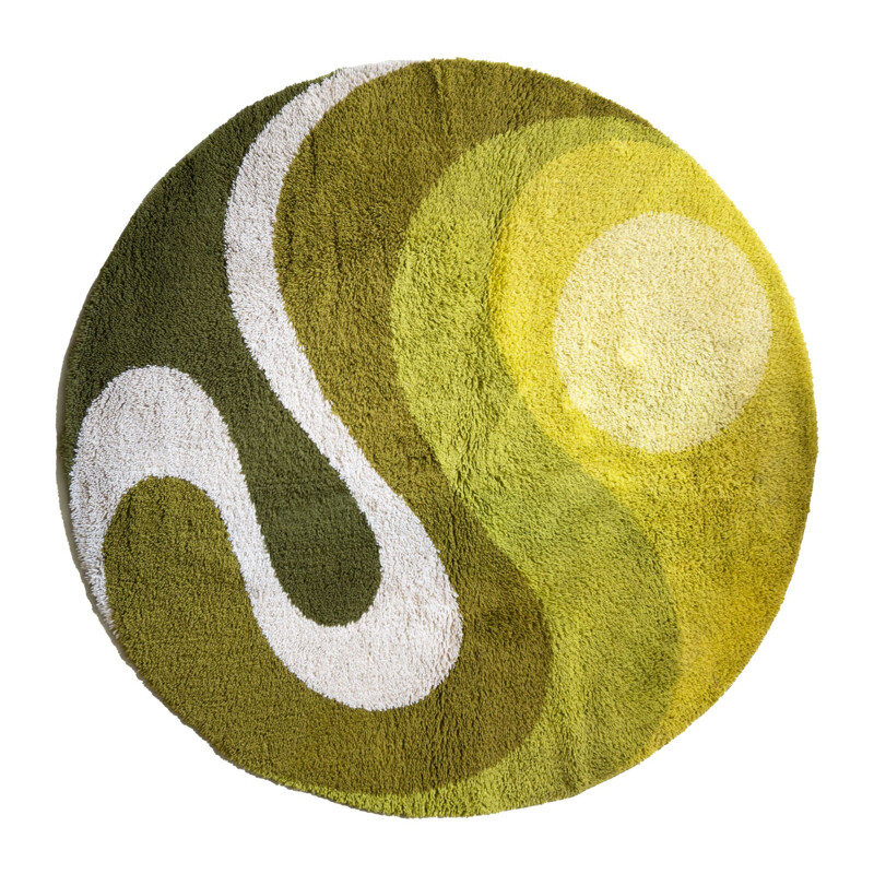 Vintage Green Prinstapijt "Swirl" Carpet