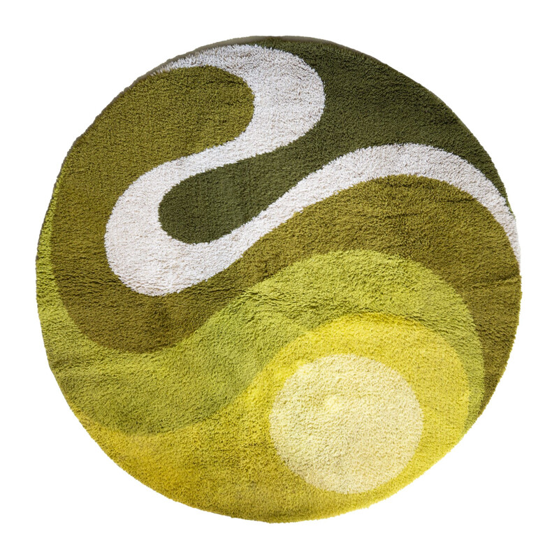 Vintage Green Prinstapijt "Swirl" Carpet