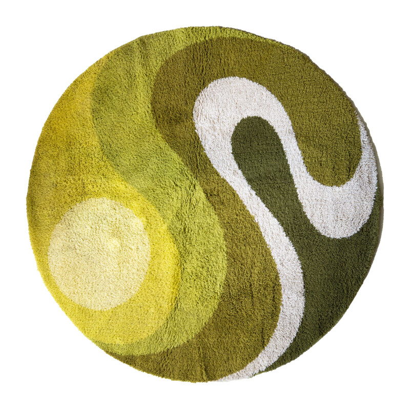 Vintage Green Prinstapijt "Swirl" Carpet