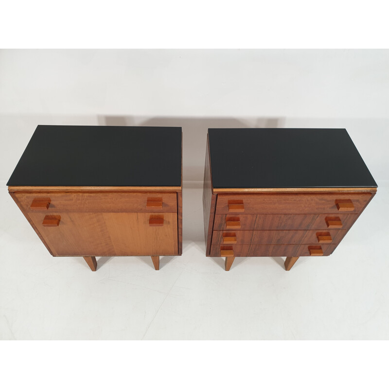 Pair of vintage Nightstands by Frantisek Mezulanik, Scandinavian 1970s