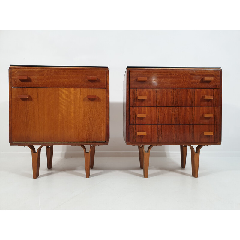 Pair of vintage Nightstands by Frantisek Mezulanik, Scandinavian 1970s