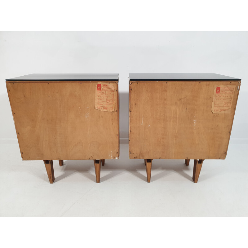 Pair of vintage Nightstands by Frantisek Mezulanik, Scandinavian 1970s