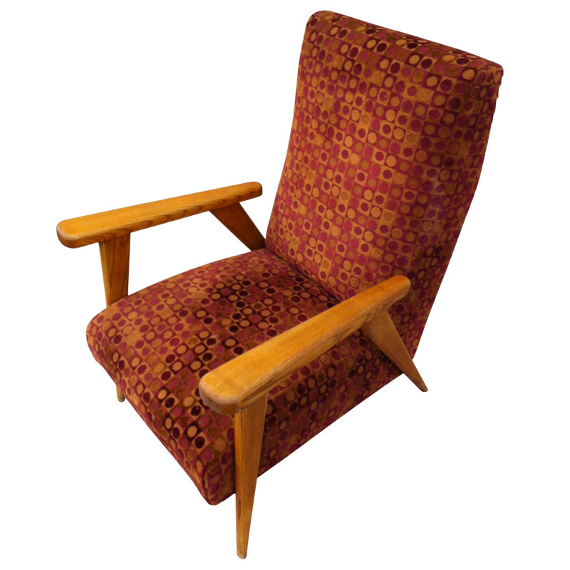 Vintage armchair in beech - 1960s