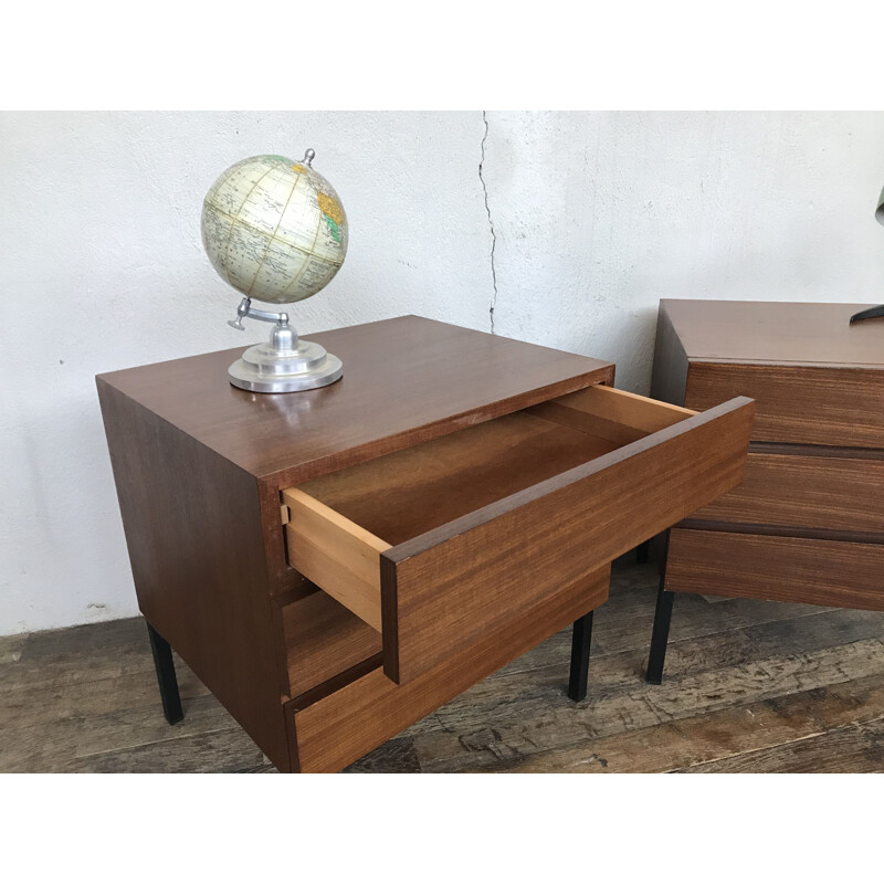 Pair of vintage Original modernist bedside tables 1950