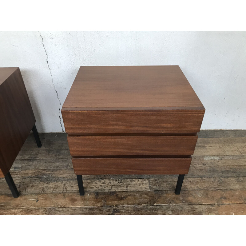 Pair of vintage Original modernist bedside tables 1950