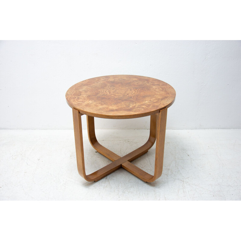 Modernist vintage bent beech coffee table "H-168" by Jindrich Halabala for UP Závody, 1930