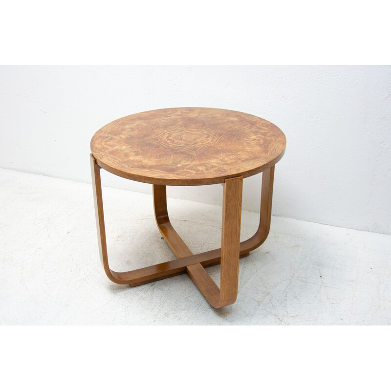 Modernist vintage bent beech coffee table "H-168" by Jindrich Halabala for UP Závody, 1930