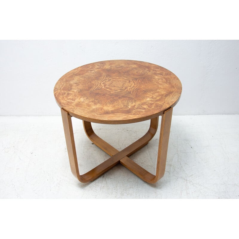 Modernist vintage bent beech coffee table "H-168" by Jindrich Halabala for UP Závody, 1930