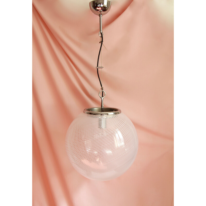 Vintage Globe hanglamp van Venini, Italië 1960