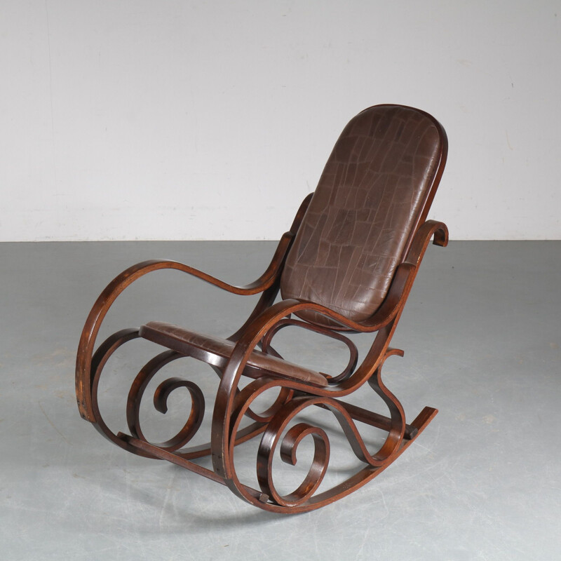 Fauteuil à bascule vintage par Luigi Crassevig, Italie 1970