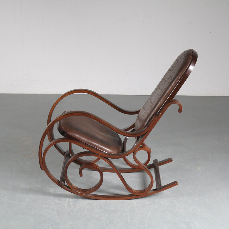 Vintage schommelstoel van Luigi Crassevig, Italië 1970