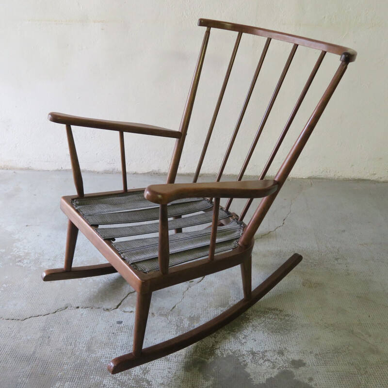 Vintage Rocking-chair Baumann 1950s