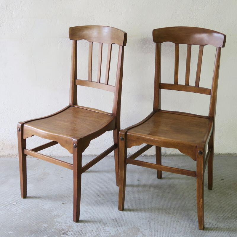 Pair of vintage bistro chairs Stella 1950s