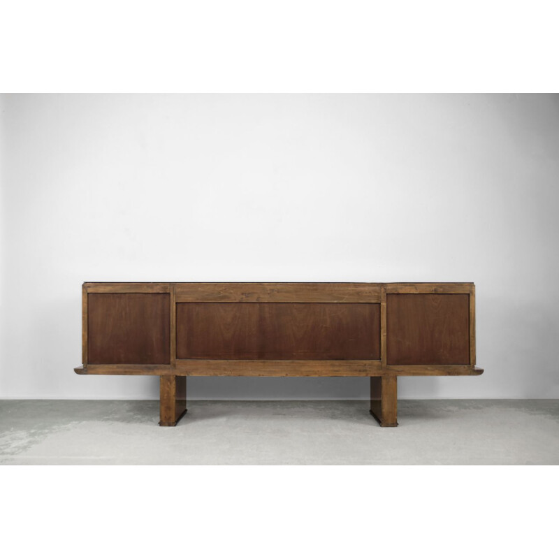 Credenza vintage in noce art déco, Francia 1920