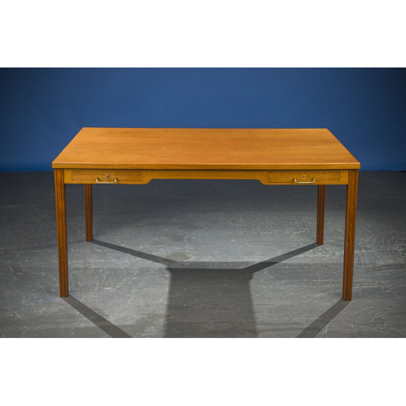 Vintage Teak Desk by Ole Wanscher for A.J. Iversen