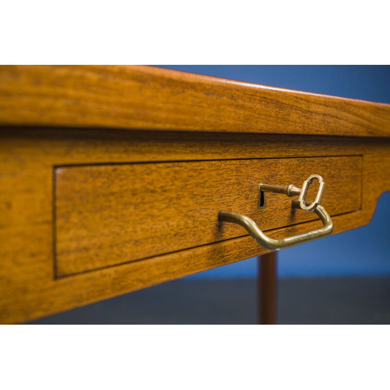 Vintage Teak Desk by Ole Wanscher for A.J. Iversen