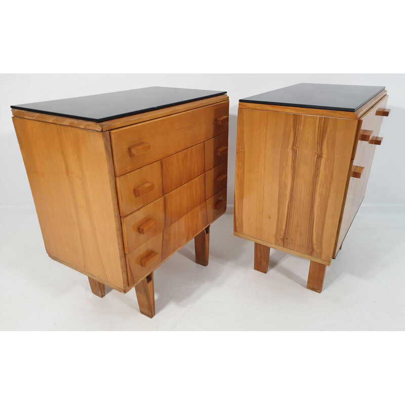 Pair of vintage Nightstands by Frantisek Mezulanik 1970s